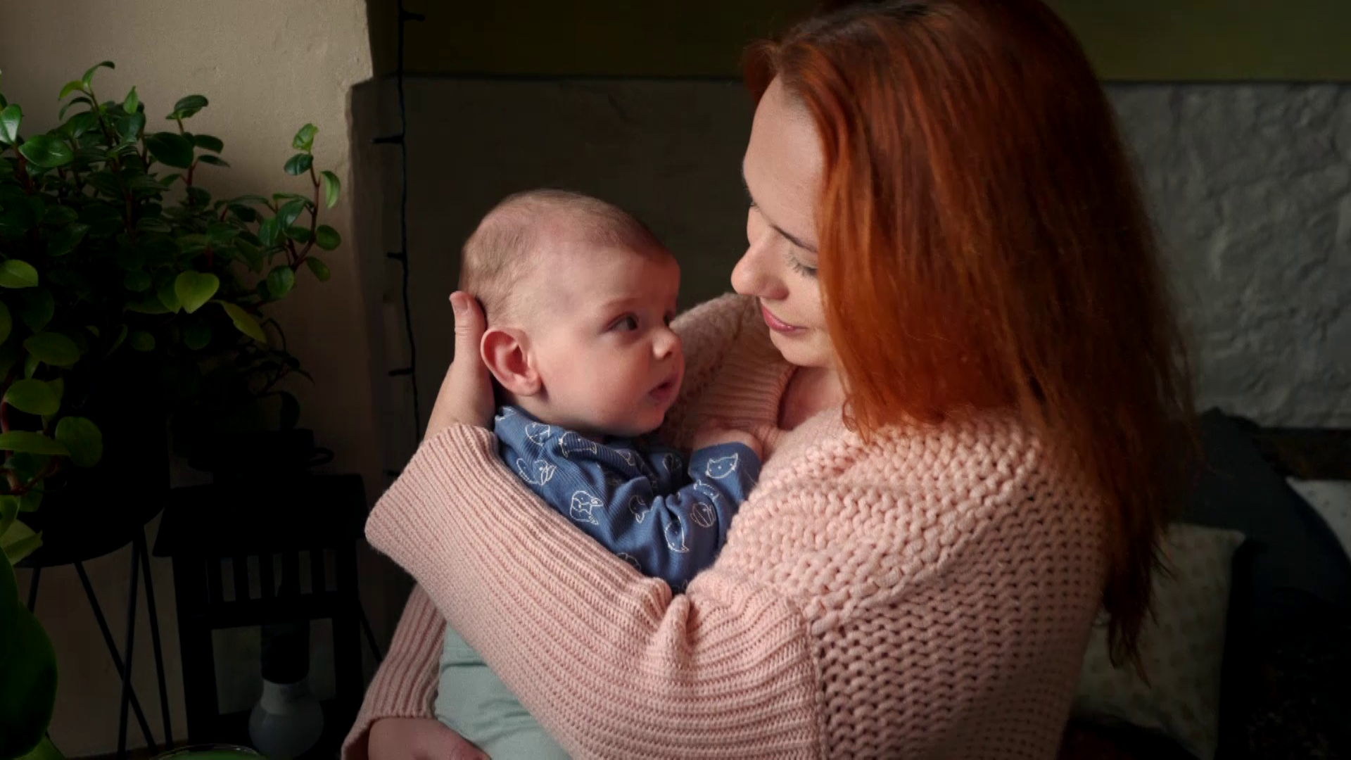 Mother holding her baby for Lullabies of Europe